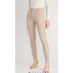 Old Navy Pixie High-Rise ankle Pants Secret Slimming pockets NEW Sz 16 tan